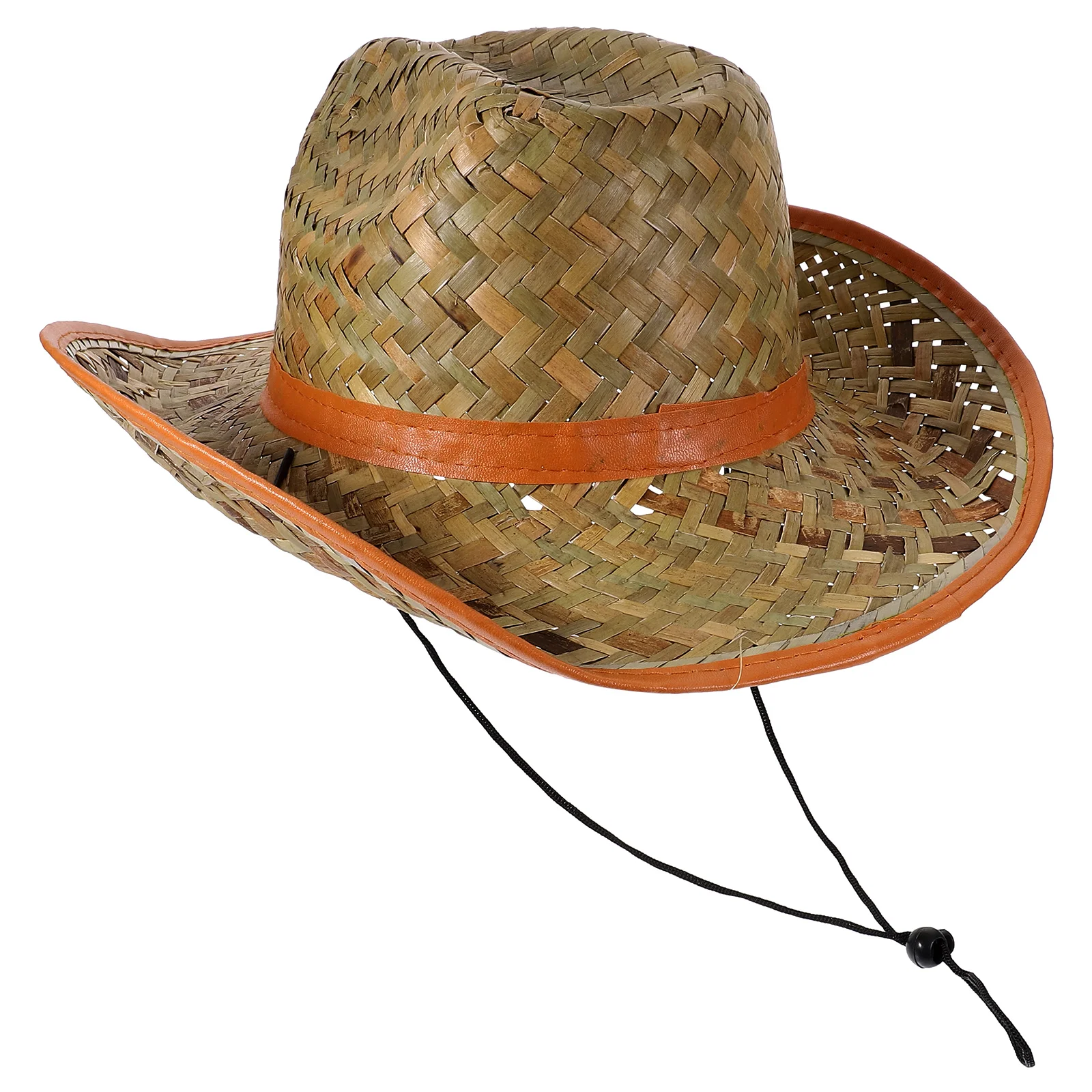 

1PC Straw Sun Hat Men Wide Brim Lightweight Durable Beach Vacation Outdoor Shade Protection Summer Adjustable Size Golf Cap