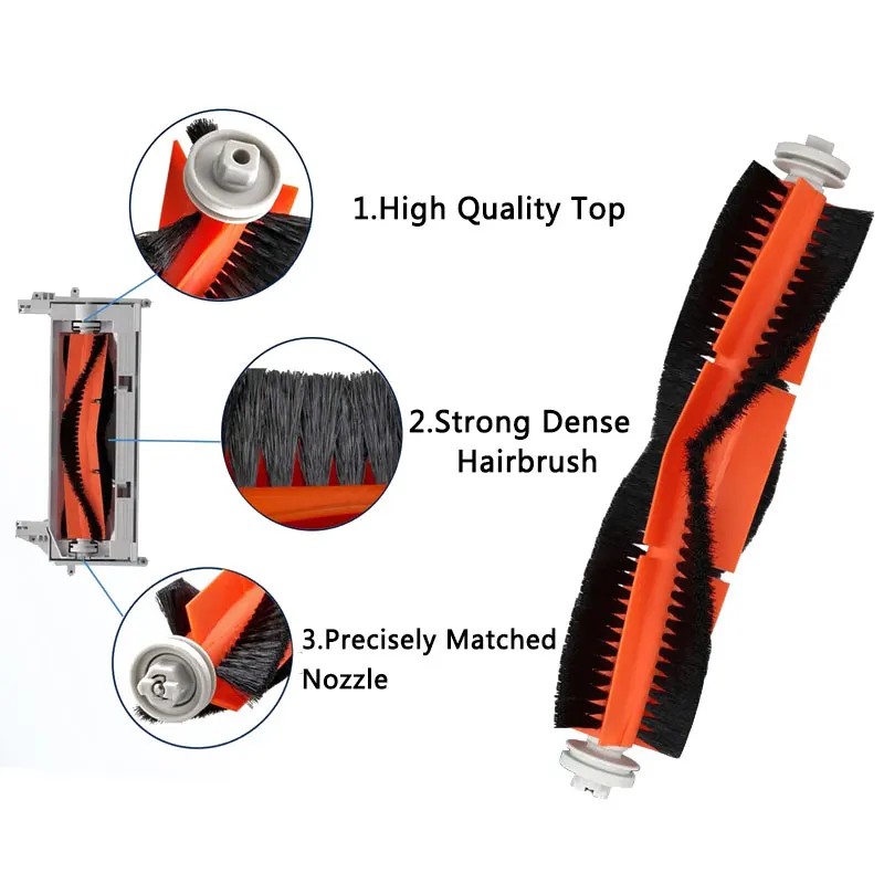أجزاء المكنسة الكهربائية الروبوتية الجديدة لملحقات الفرشاة الرئيسية لمرشح 1S S50 S51 S52 S55 HEPA
