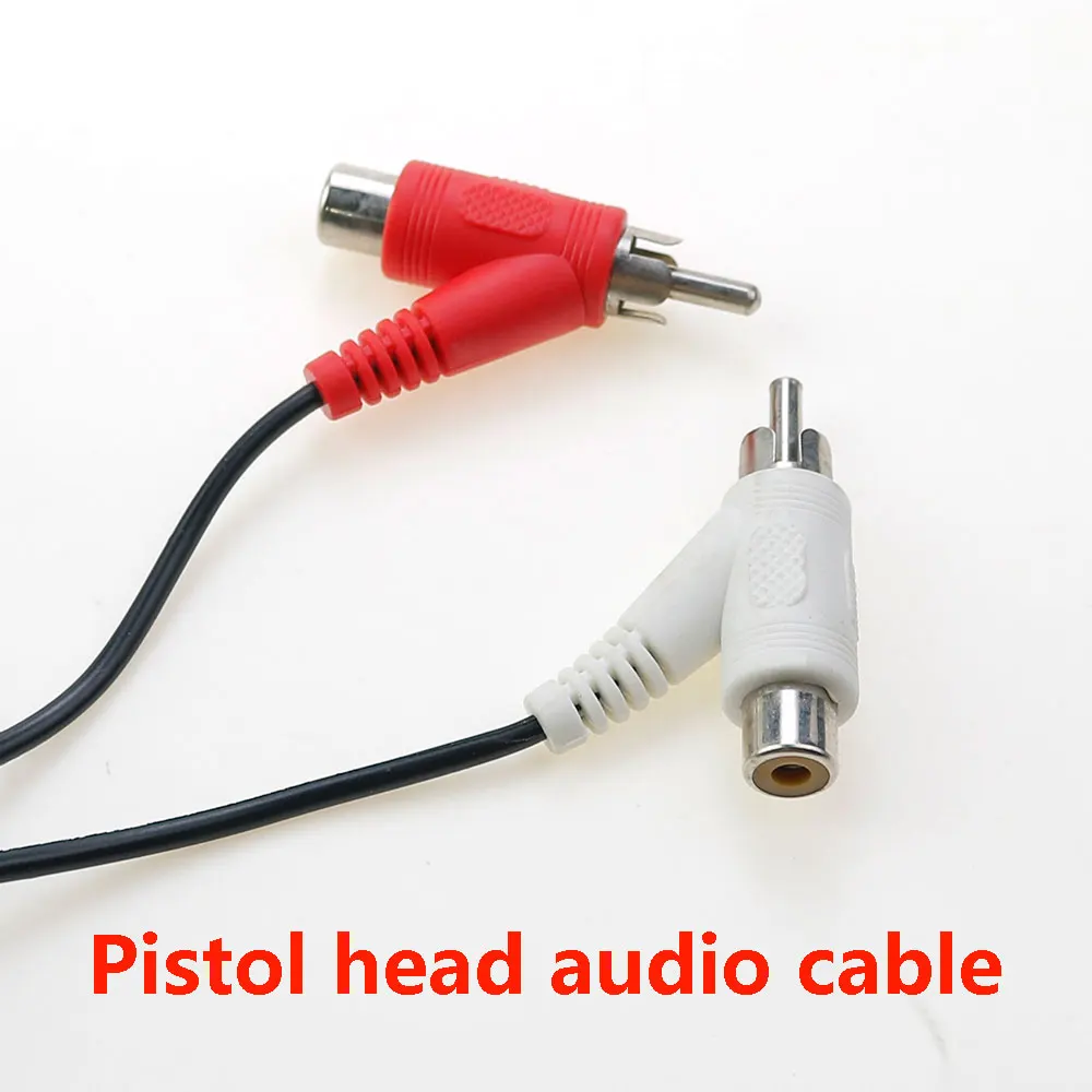 1 szt. Złącze Audio Stereo RCA 2 z męskiego na męskie + żeński Piggy Back 2RCA publiczny do 2 żeńskich 1/2 lotosu kabel audio lotos