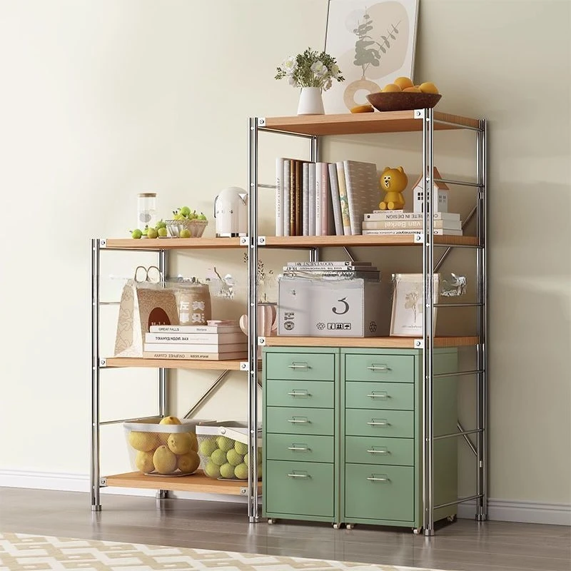 Iron cabinet Composite shelf Home storage cabinet Multi-layer drawer cabinet