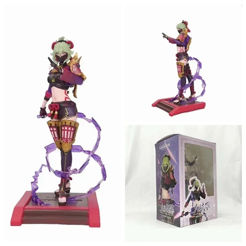 Genshin Impact Game Anime Figure 23cm Kuki Shinobu Action Figure Pvc Statue Collectible Model Kids Toys Birthday Gifts