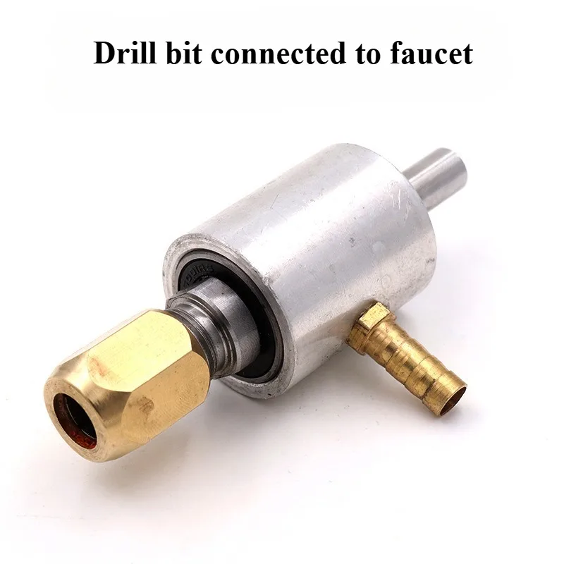 Copper Mouth Glass Hole Opener Water Head Drill Bit Expand Hole Joint Water Connection Joint Accessory