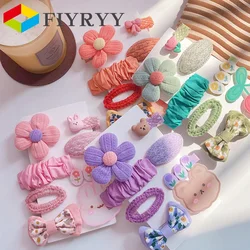 8Pcs/Set Baby Hair Clips Cartoon Printing Bows Girls Sweet Hairpins Hairclip Hair Accessories For Girls Boutique Kids Headwear