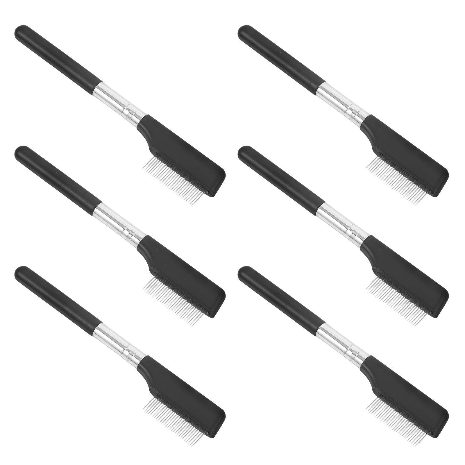 Peigne à cils en métal, séparateur de style de sourcils, conception de dents fines, accessoire de maquillage professionnel, séparateur de peigne à cils 6 pièces