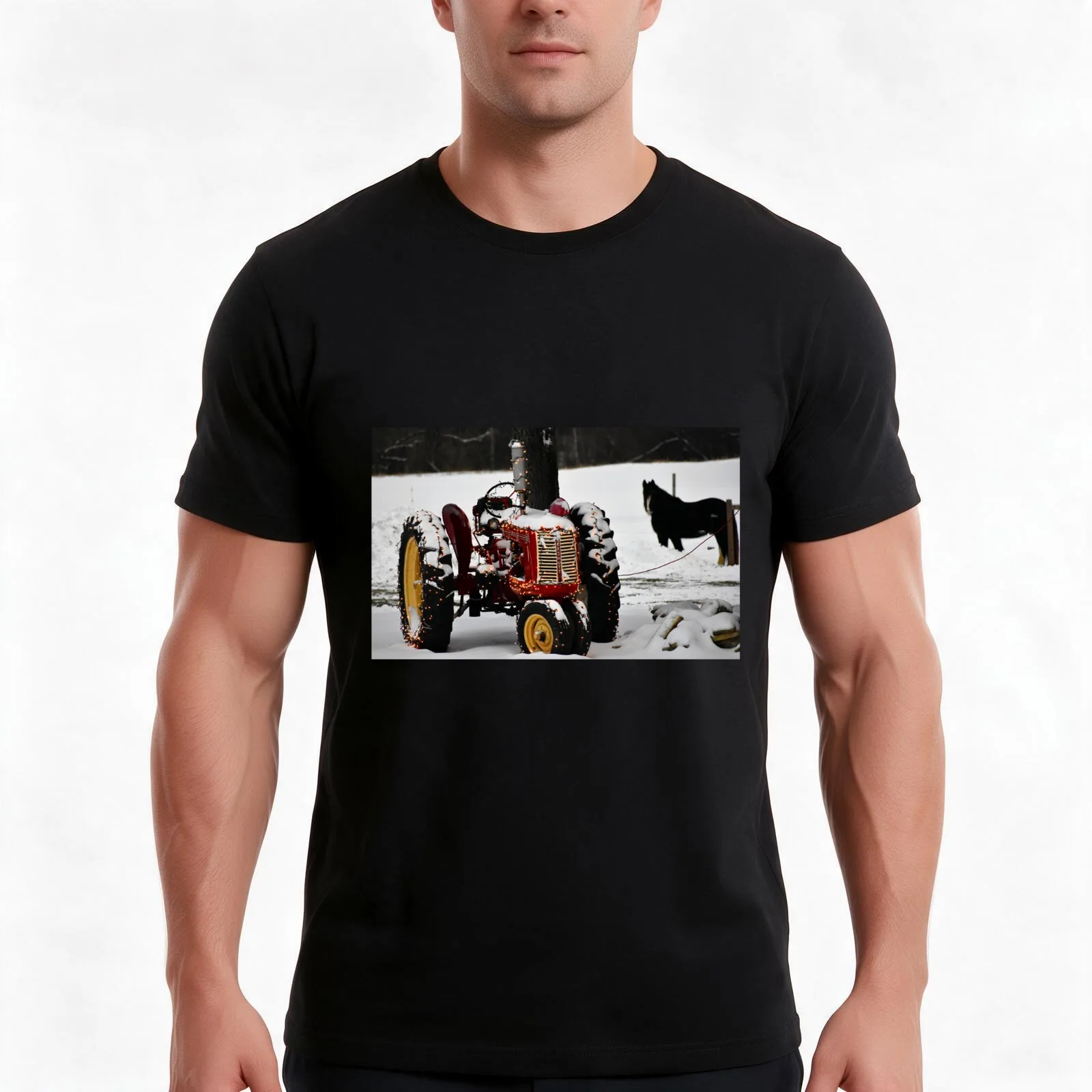 A Very Vermont Xmas T-Shirt, Summer Casual Cotton Tee, Oversized Streetwear Tops, Vintage Graphic Print, Loose Fit Short Sleeve