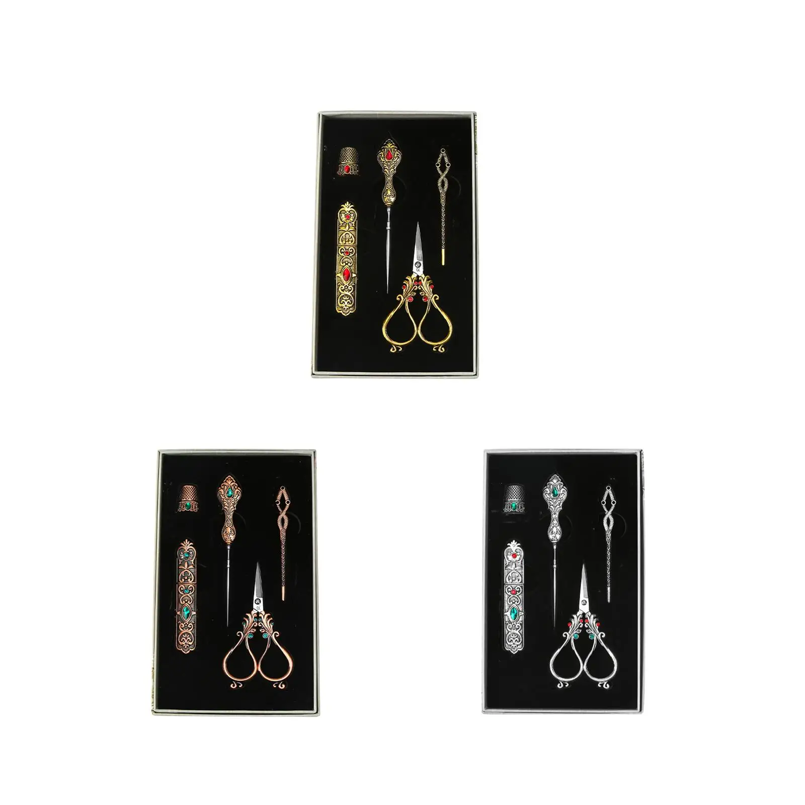 Embroidery Scissors Kit Sewing Scissors Needle Threader Sewing Supplies for Crafting Cross Stitch Dressmaker DIY Craft Knitting