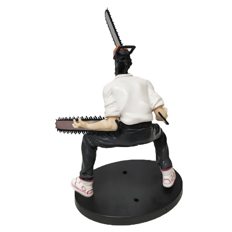 جديد أنيمي بالمنشار رجل دينجي دمية بشرية يجلس تمثال الكرتون سطح المكتب لعبة لغرفة النوم #1