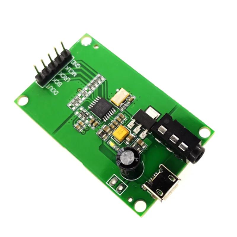 1PCS PCM1808 Stereo ADC Acquisition Module, Single-Ended 3.5mm AUX Analog Audio Input Convert to I2S Digital Signal Output