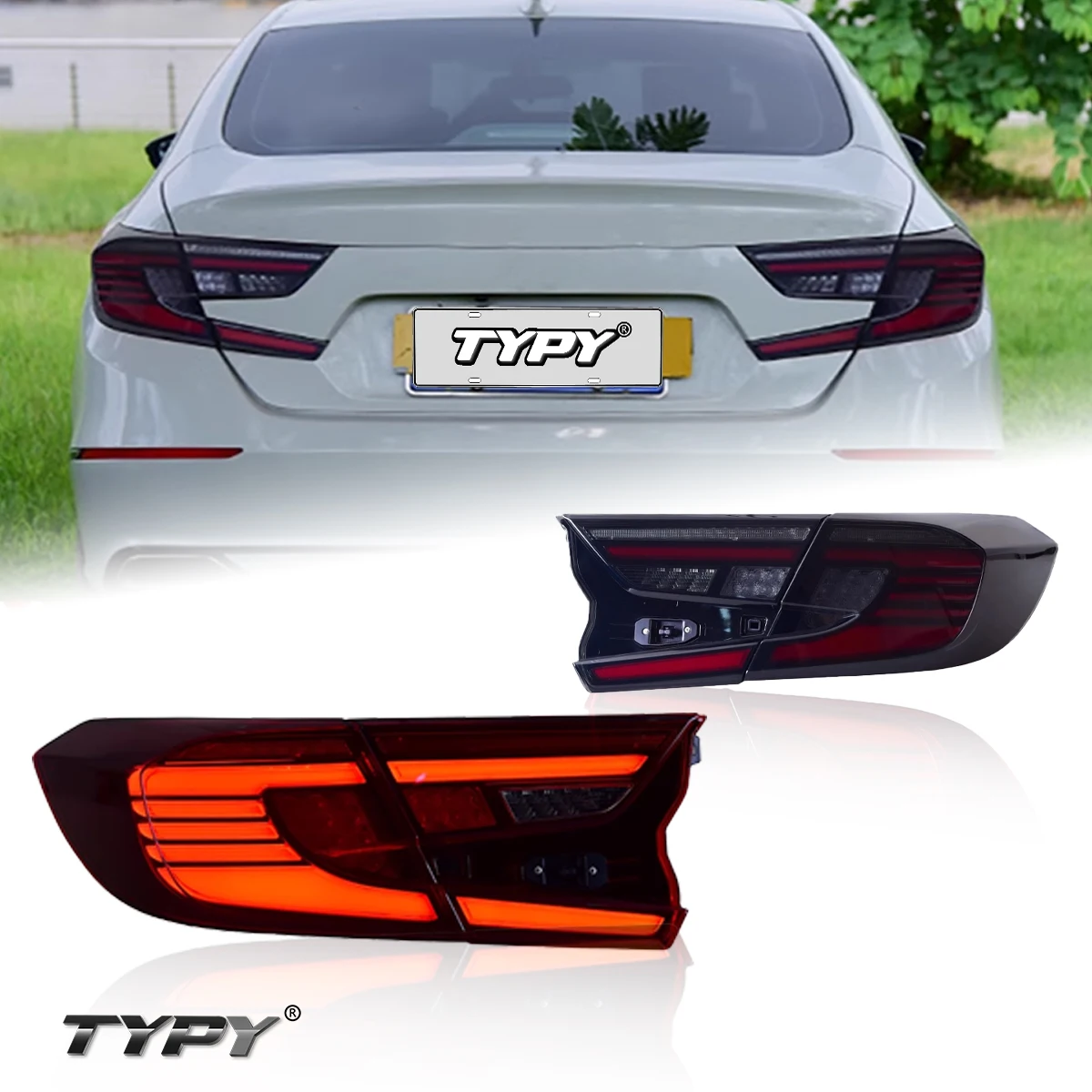 

TYPY New LED Car Taillights For Honda Accord 10th 2018-2021 Taillight Signals Auto Accessories Dynamic Turn Running Lights