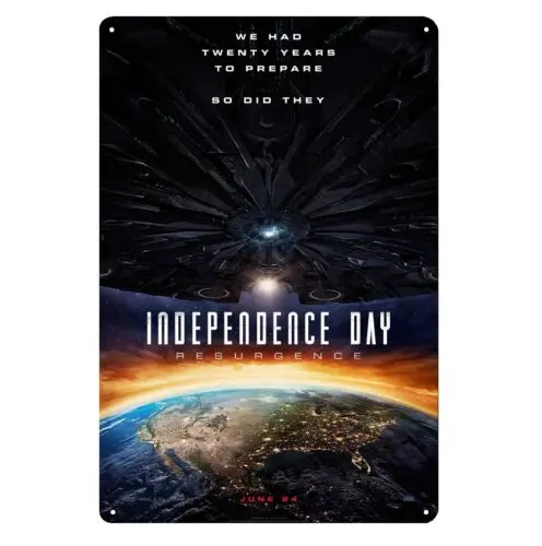 Independence Day Will Smith Movie Metal Poster Tin Sign 20x30cm Plaque  -aluminum
