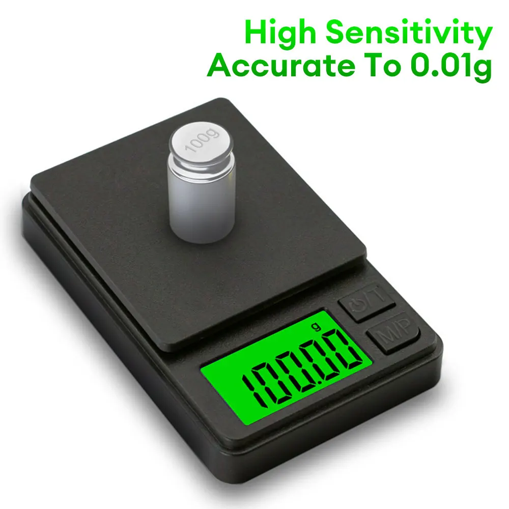 500g x 0.01g High Precision Digital Scale for Gold Sterling Silver Jewelry Scales Balance Gram Electronic Scales Battery Powered