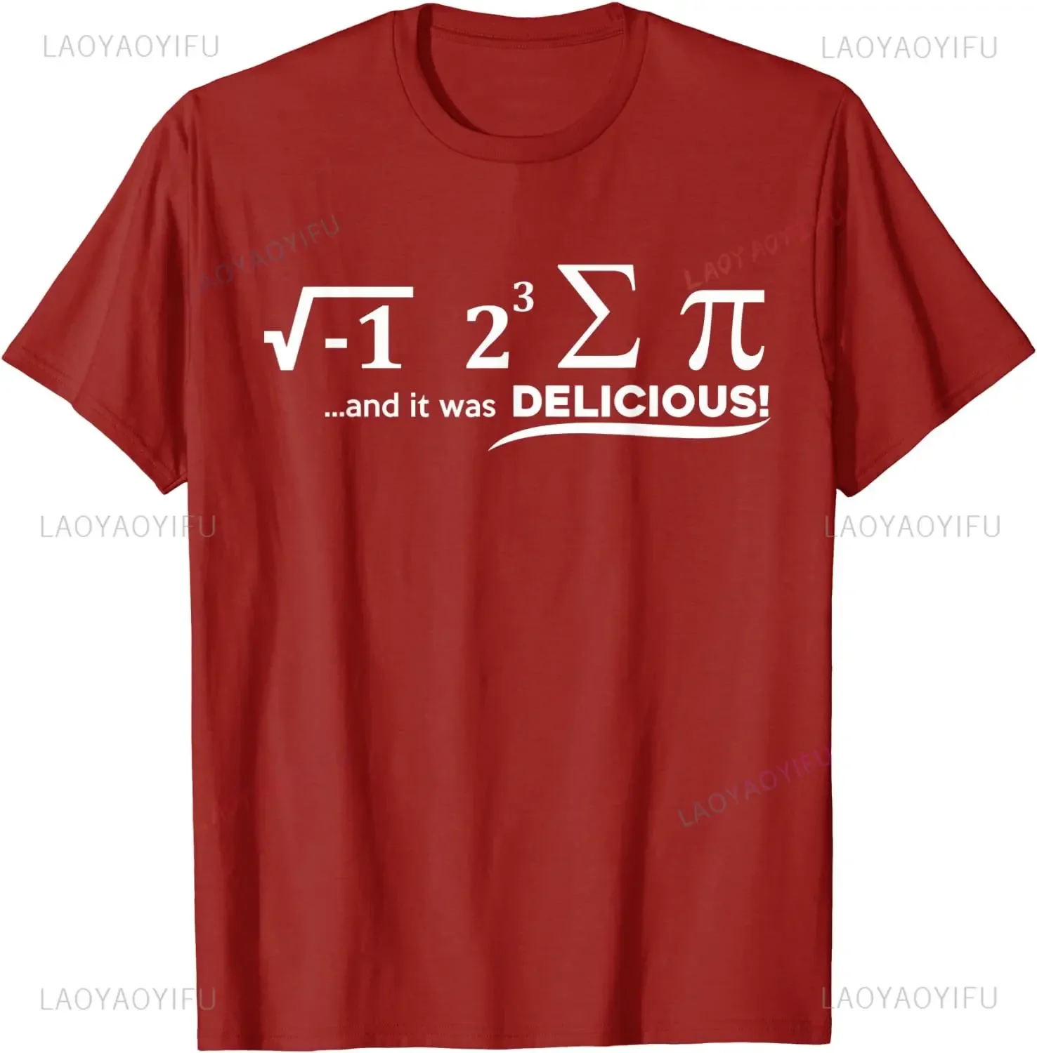 Fun Math Top Top Casual Cotton T-shirt Men's Normal T-shirt Slim Fit, I Ate Some Cake, It Was Delicious.