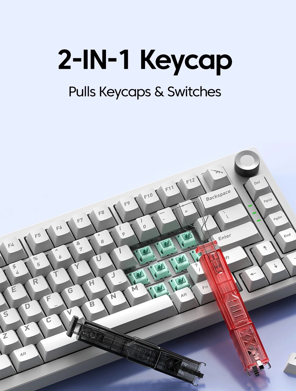 Universelles 2-in-1 Tastatur-Tastenkappen-Set: Tastenkappen-Abzieher, Schalteröffner, Tastenkappen-Entferner, Tastenextraktor, Tastatur-Zubehör-Kit – Detail 1