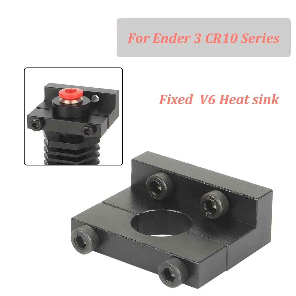 3D Printer Accessories V6 Hotend Fixed Block V6 Volcano Bracket for Ender3 CR10 Series Extruder Assembly Aluminum Block