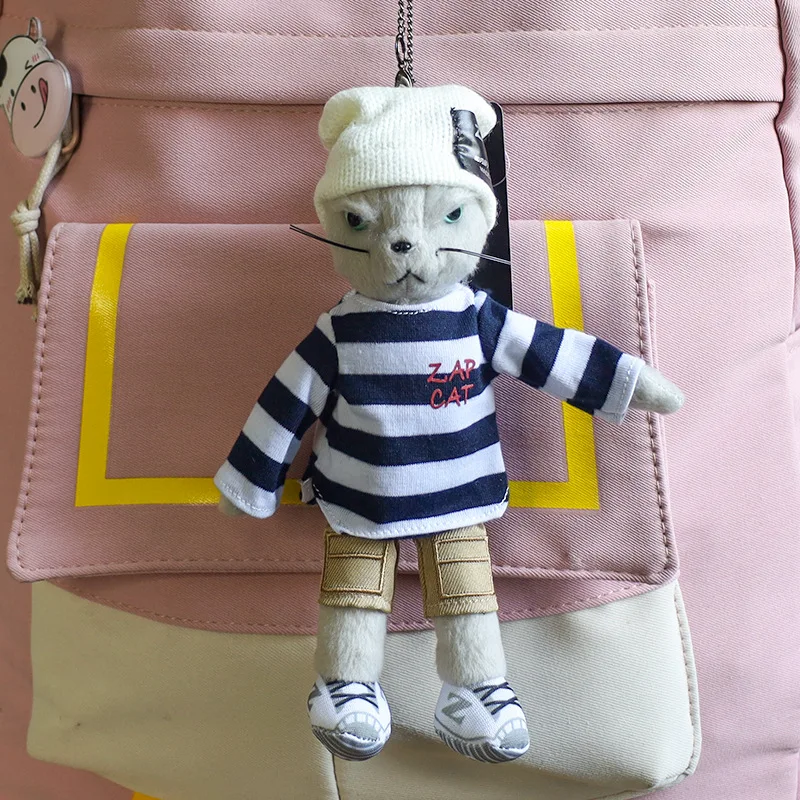 2026 New Cartoon Cool Cat Pulling Cat Plush Pendant Doll Cute Kitten Bag Pendant Doll Female Bag Pendant Children's Gift