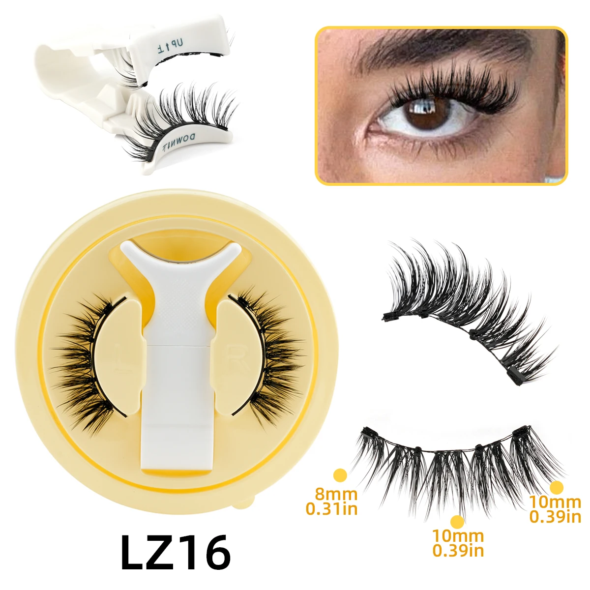 New 1 Pair Cat Eye Magnetic Eyelashes Set With Tweezers Natural Light Eyelash Extension Tools Reusable False Eyelashes Makeup