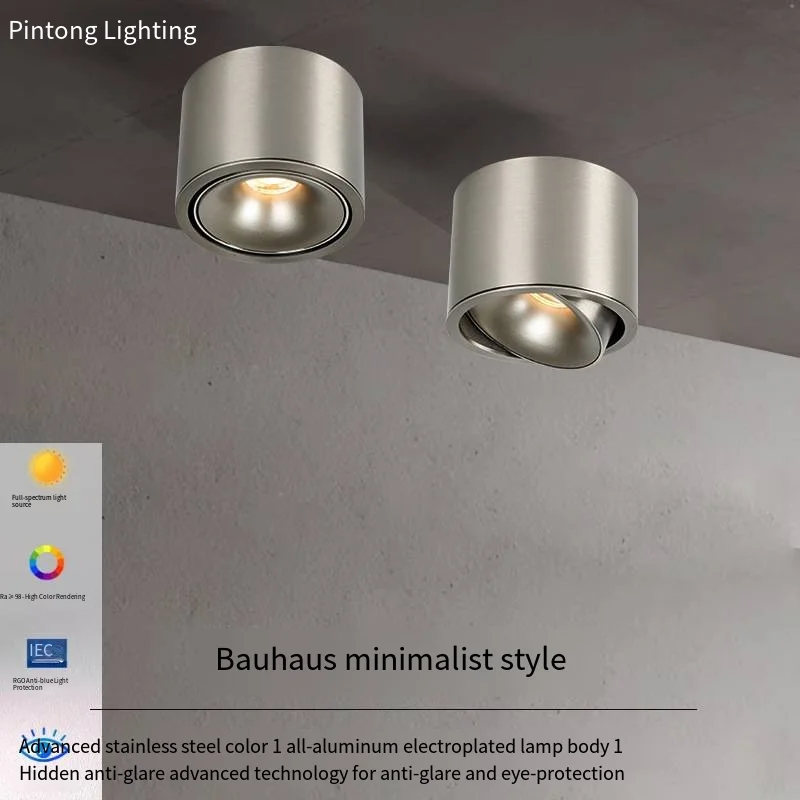 2026 New Retro Industrial Style Tube Light with Adjustable Head and Anti Glare Silver Tube Light, Suitable for Living Room