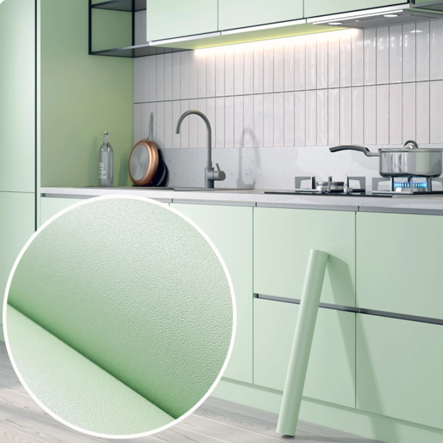60cmPeel and Stick Vinyl Wallpaper Matte Black Gray White Removable Thick Contact Paper for Walls Kitchens Countertops Cabinets