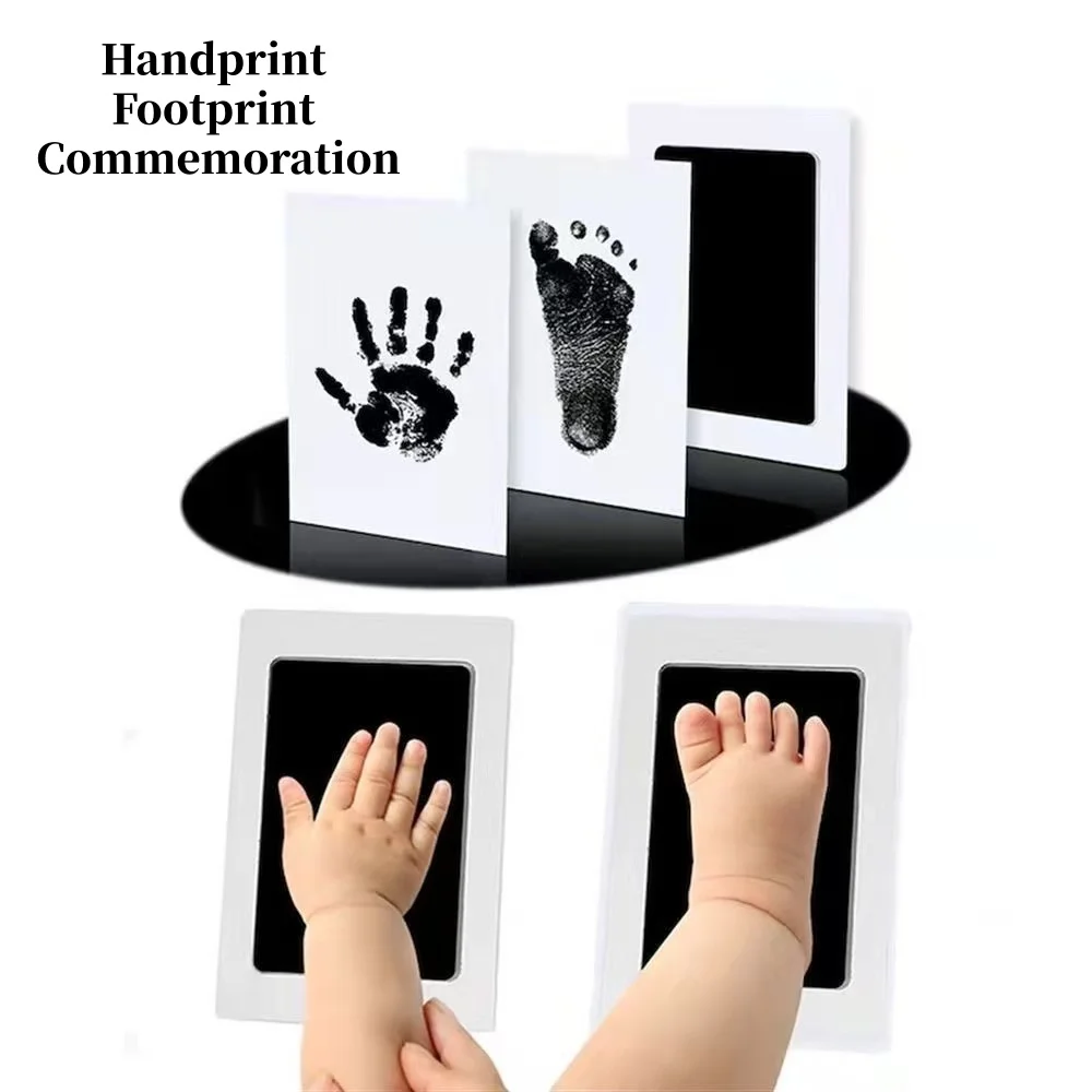 Ink free Baby Hand and Footprint Kit, Clean and Non Destructive Touch Ink Board, Baby Handprint and Footprint Commemorative Gift