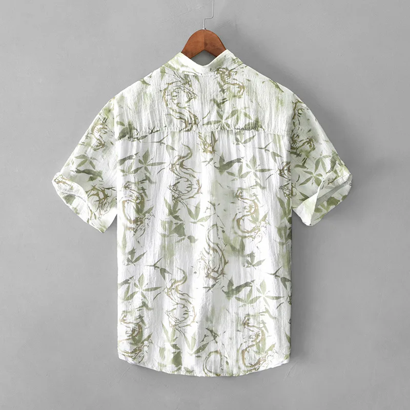 Printed Shirts and Blouses White Shirt Man Beach Luxury Men's Clothing Tiki Korean Popular Clothes Hawaiian Short Sleeve Mens