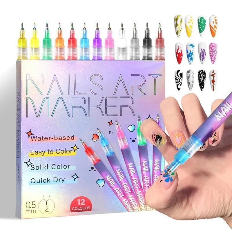 

Nail Art Drawing Pen Graffiti Nail Acrylic Pen Waterproof Painting Liner DIY 3D Abstract Line Nail Art Beauty Tool Manicure