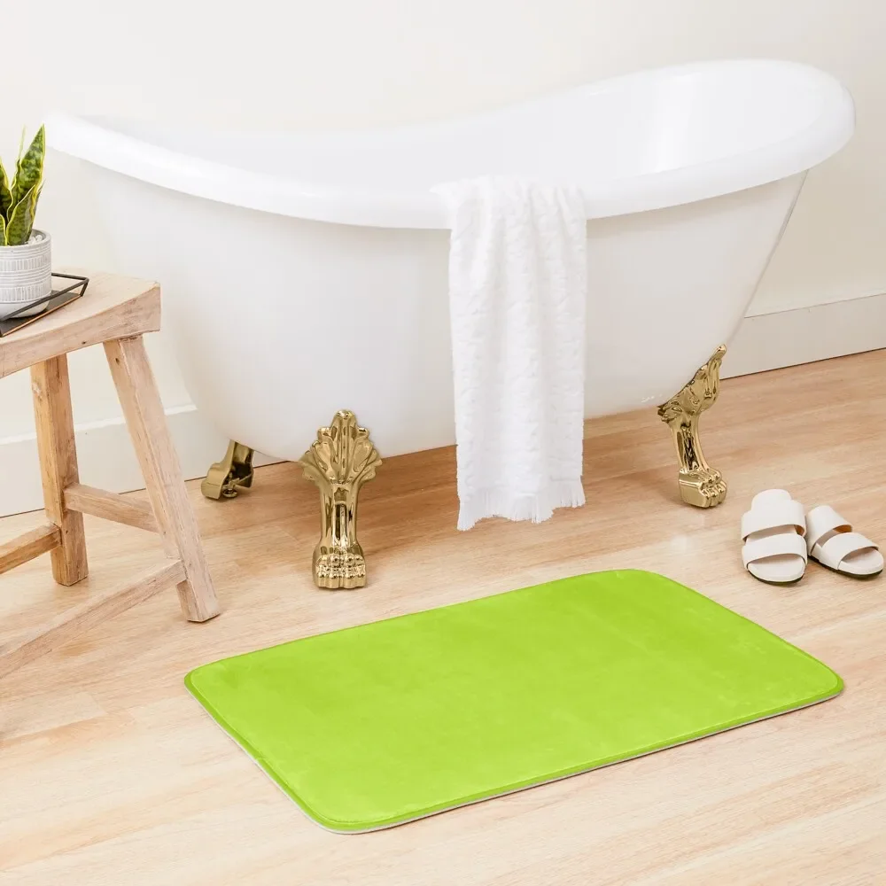 

Lime Green Bath Mat Bath Rugs Kitchen Carpet Washable Non-Slip Kitchen Rug Mat