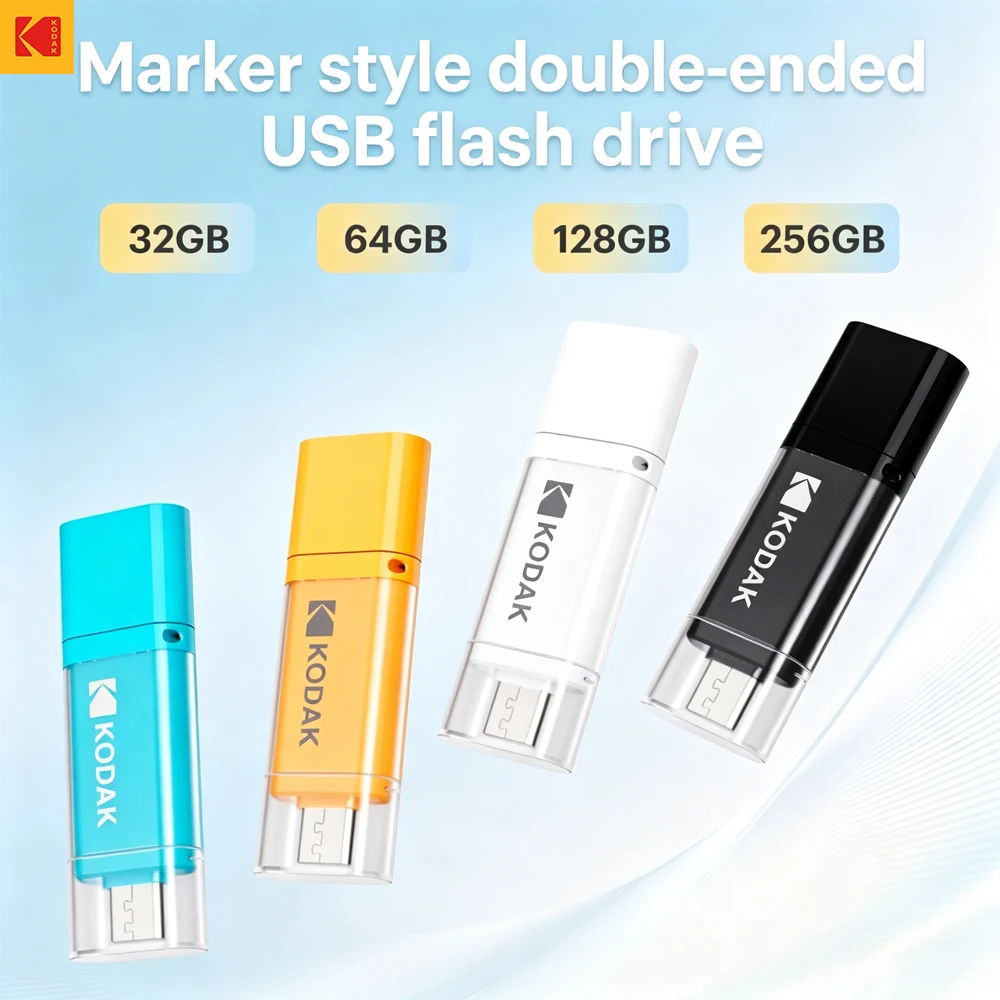 pen-drive-original-kodak-256g-usb32-tipo-c-2-em-1-para-telefone-e-computador-128gb-64gb-velocidade-de-ate-120mb-s