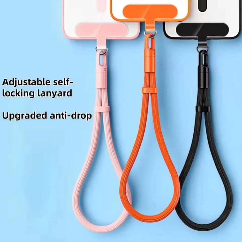 Universal Mobile Phone Hanging Rope Adjustable Lanyard Woven Anti-lost Anti-Falling With Clip Wrist Strap Smartphone Accessories