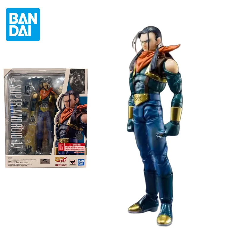 

Bandai Original DRAGON BALL GT Anime Figure SHF Android 17 Action Figure Toys for Kids Gift Collectible Model Ornaments