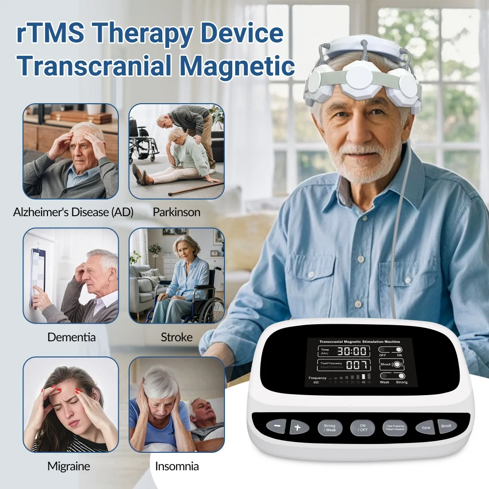 ZJZK TMS Therapy Machine Medical Grade Repetitive Transcranial Magnetic Stimulation for Stroke Alzheimer Brain Neurofeedback