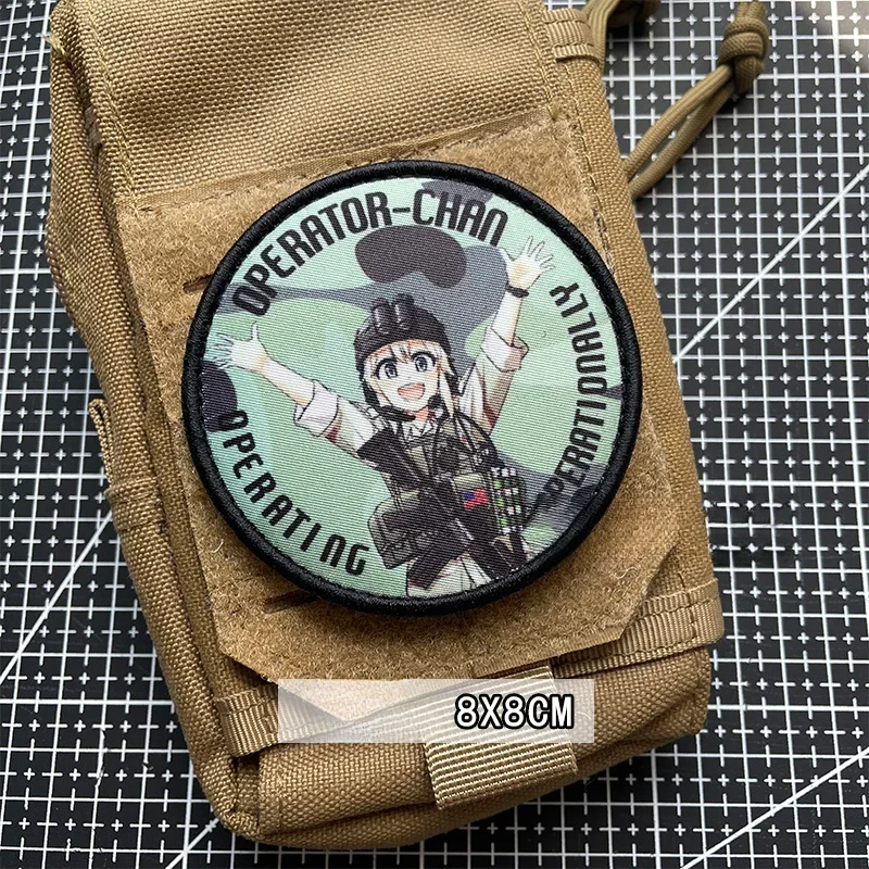 Girls Frontline Patches HK416 404 DEFY Girls Frontline Game Anime Badge Gun Girl Hook Loop Embroidery Tactical Patch on Backpack