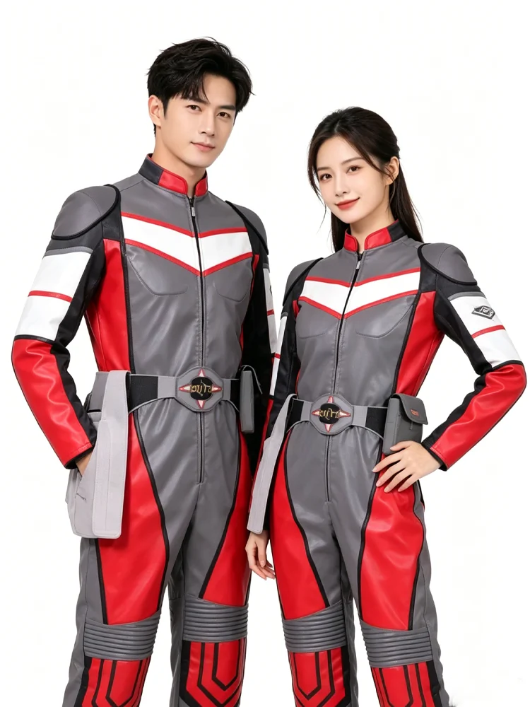 

Super Victory Team Role-Play Jumpsuit High-Quality PU Leather Fabric Hard-Wearing and Crease-Resistant With an Adjustable Elasti