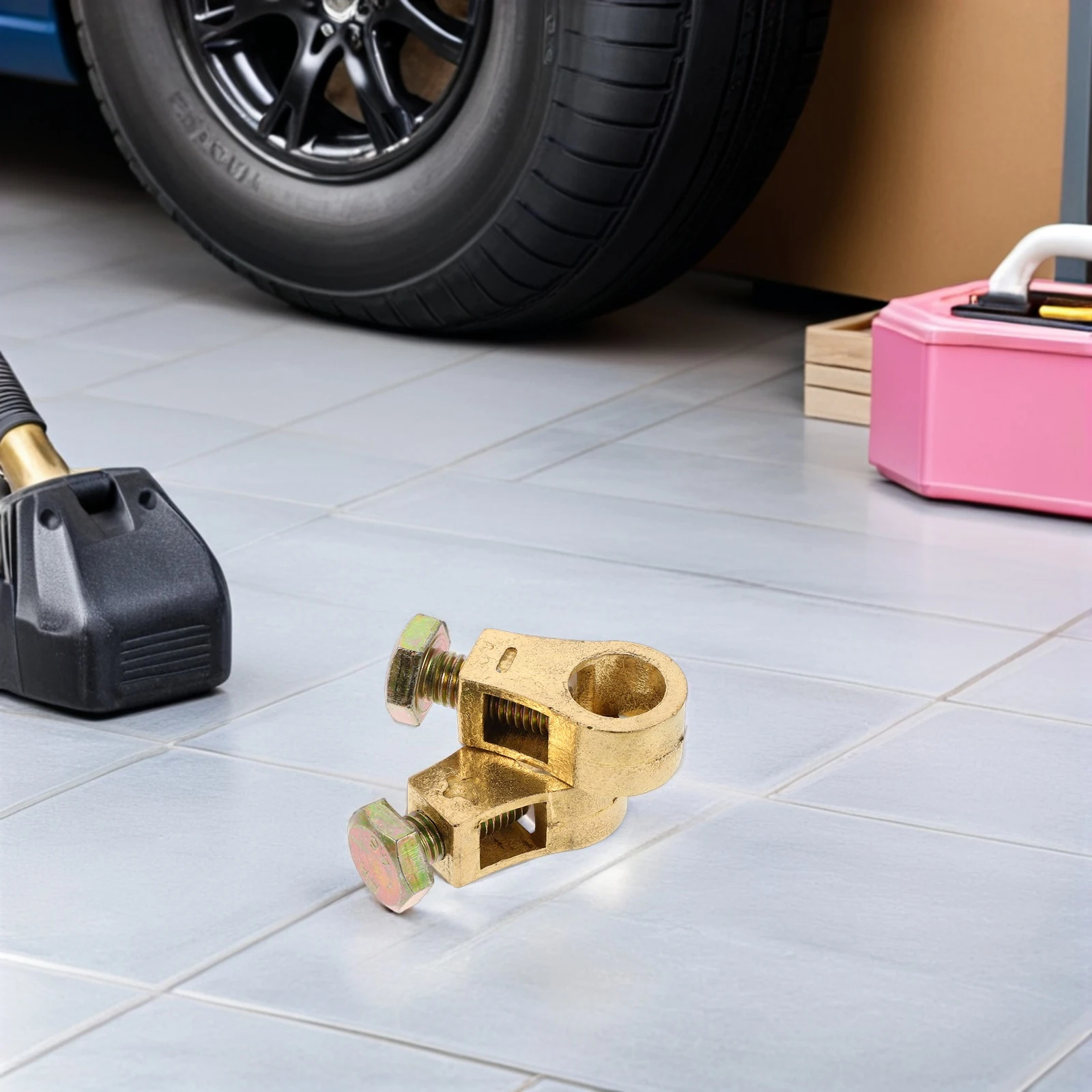 

1 Pair Pure Copper Terminal Connectors Car Truck Boat Automotive Post Clips Durable Heavy Duty Brass Clamp Solid Tinned