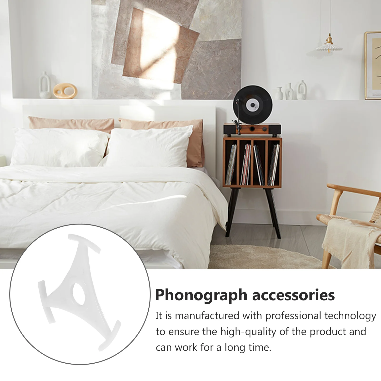 

Triangle Vinyl Record Adapter 45 to 33 Center Hole Player Adapter Durable High Strength Wear Resistant Smooth Surface