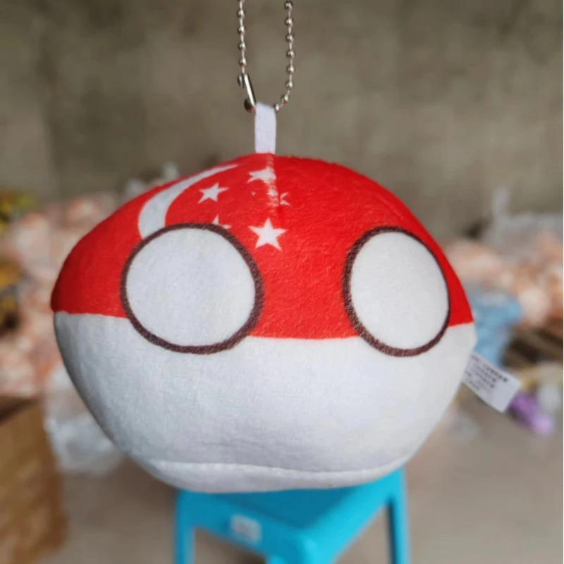 10cm Country Ball Singapore Plush Toy Polandball Pendant 70 styles Country Balls Countryball Stuffed Doll Toy Xmas Gift for Kids