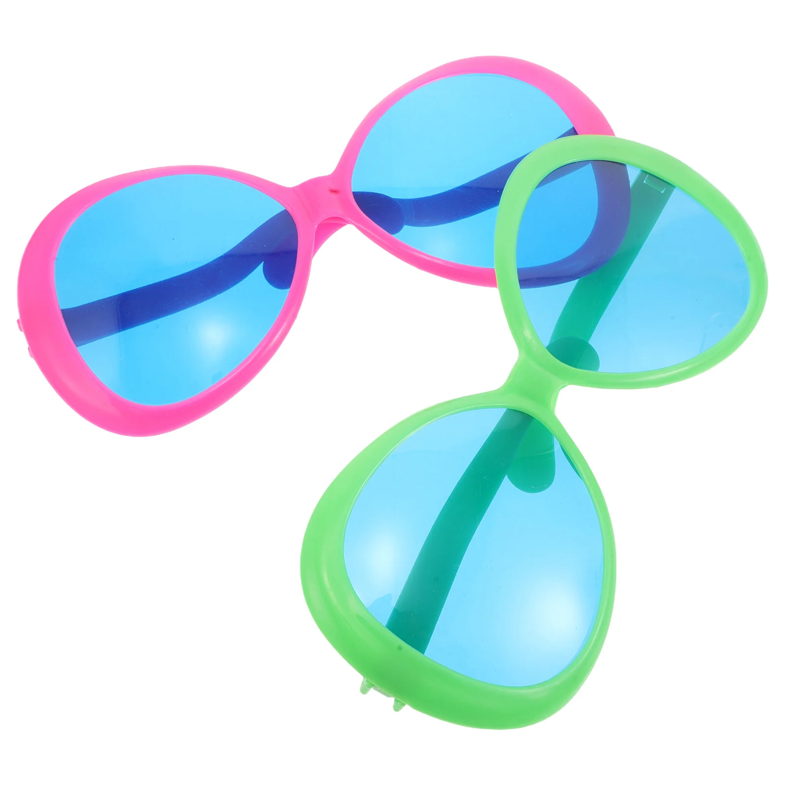 

2 Pcs Exaggerated Large Glasses Hawaiian Beach Theme Party Sunglasses Funny Selfie Prop Tropical Style Graduation Pool