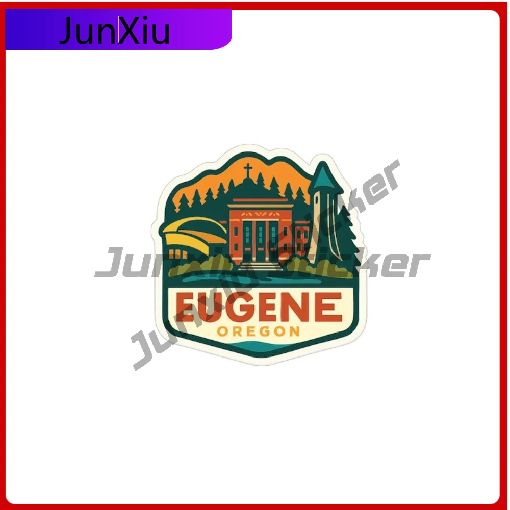 

Eugene Oregon Sticker Vinyl Travel Decal Scratch-proof Exterior Custom Decals With Logo Bumper Truck Electric Scooter Car Windo