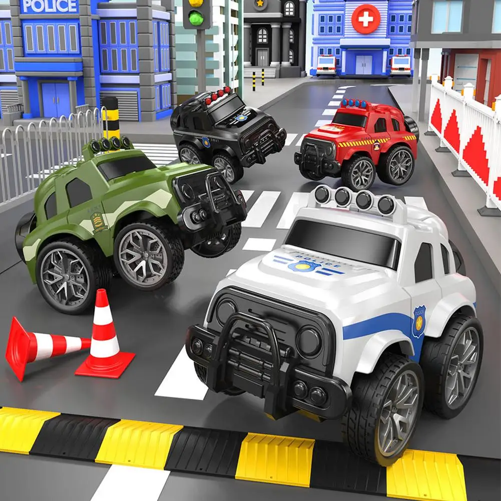 Reciprocerend traagheidsvoertuig Off-road Pull-back traagheid Speelgoed Flip-opslag ABS Kinderdak Stunt Drift Auto Roterend A1S3