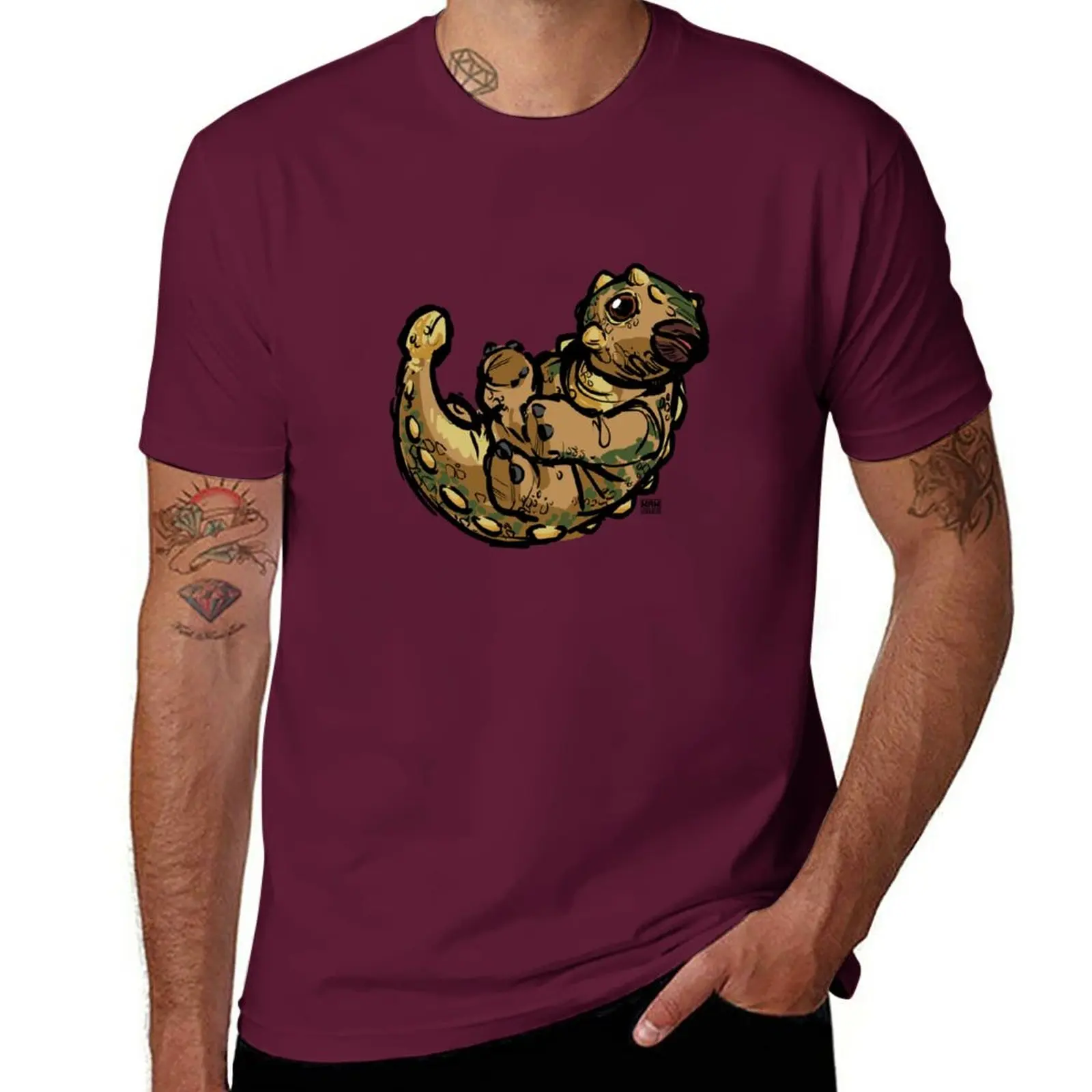 New Baby Ankylosaurus Doodle T-Shirt korean fashion graphics t shirt mens t shirts pack