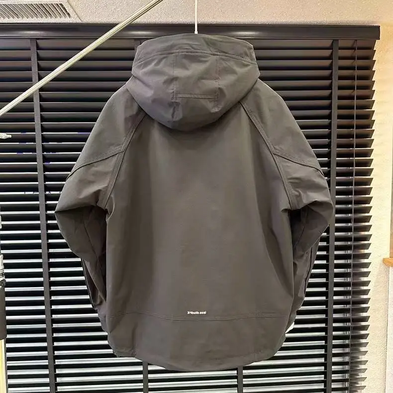 

Новая осенне-зимняя ветрозащитная куртка с капюшоном для активного отдыха, повседневная, модная, унисекс, рабочая одежда из ткани Оксфорд, с длинными рукавами