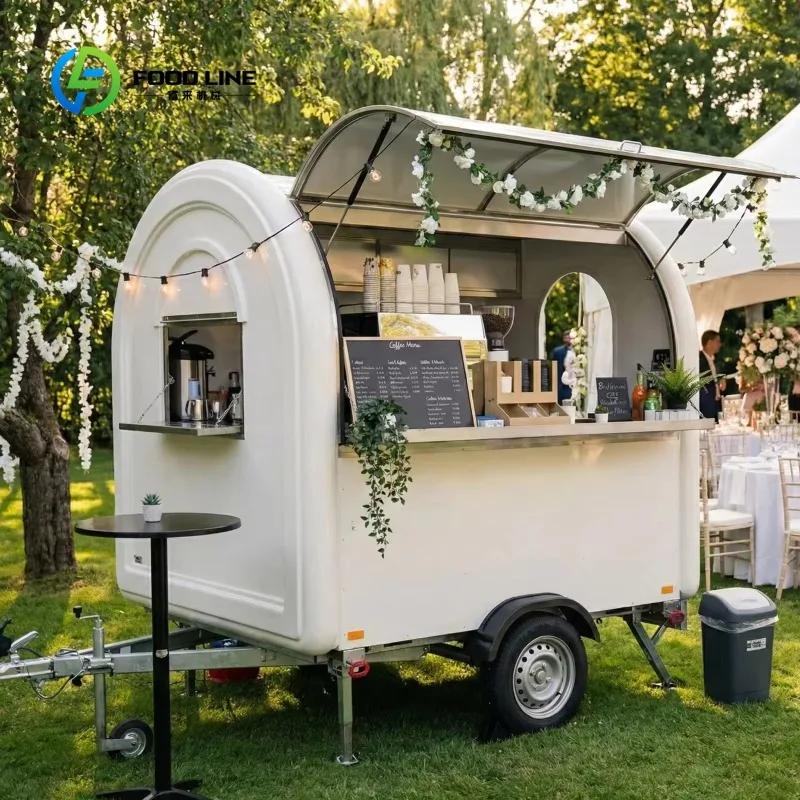 

Custom Heavy Duty Food Truck Trailer for Small Business, Mobile Food Cart with Stainless Steel Construction for Street Food