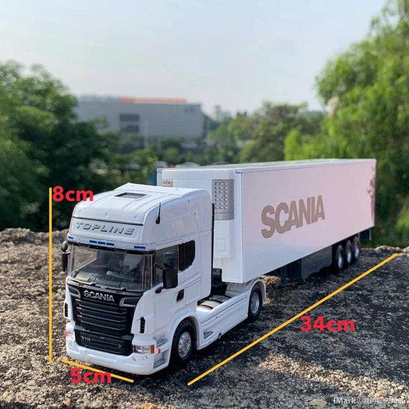 Diecast 1:50 Scale SCA~NI Heavy Tractor Container Truck Model Diecast Metal Vehicle Toys Collection Gifts Souvenir