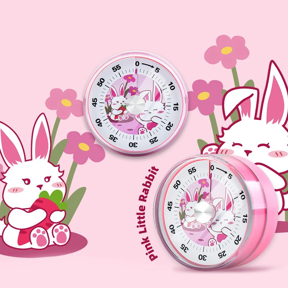 مؤقت الساعة المغناطيسي للطلاب المعلمين مع إنذار بصوت عالٍ مؤقت طبخ مؤقت المطبخ 60 دقيقة ميقاتي مرئي ميكانيكي #1