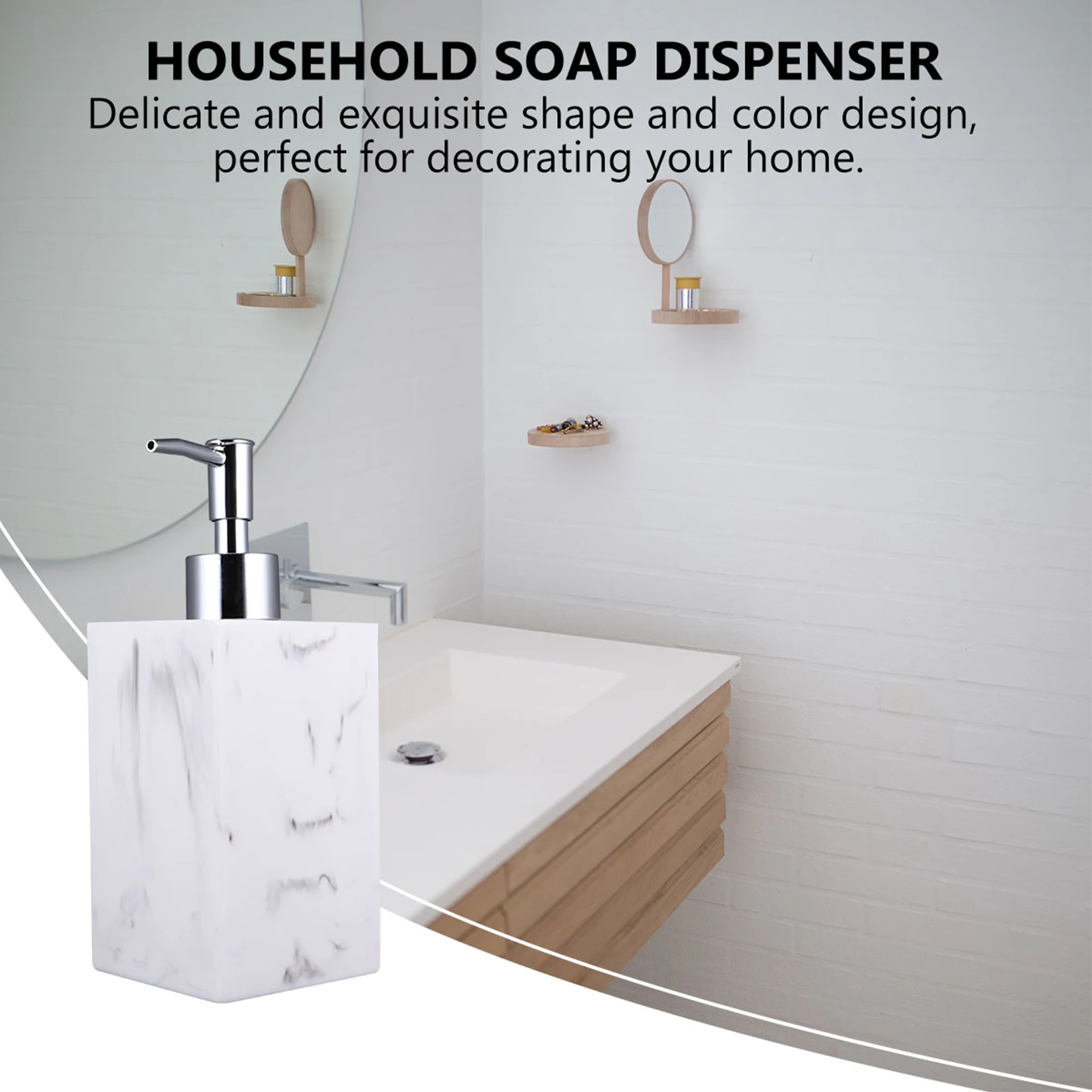 

1 set 1 Set Resin Soap Dispenser Pump Press Shampoo Bottle Household Portable Refillable Bathroom Container For Home