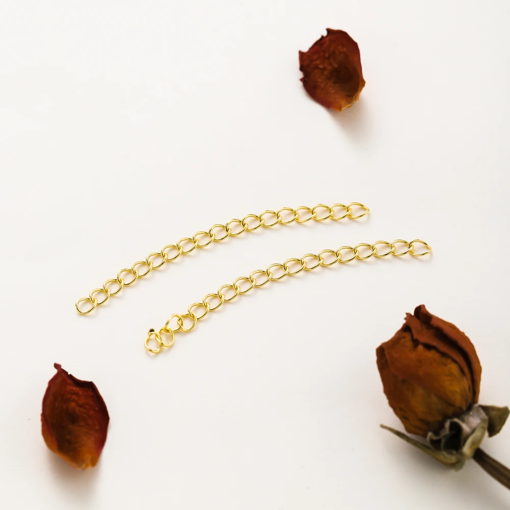 14K Gold Plated Extended Tail Chain Necklace, 20pcs