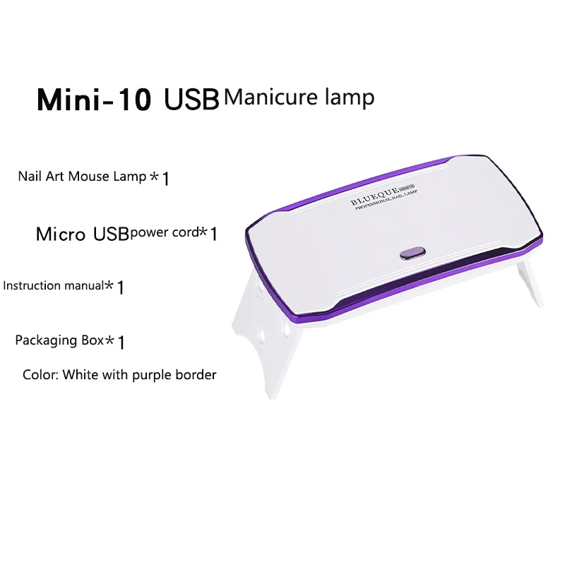 Mini Nail Art UV Light Therapy Machine, Dobrável, Sem Mão Preta, Secagem Rápida, Esmalte, Gel Baking Lâmpada, 36W, Novo, Venda Quente