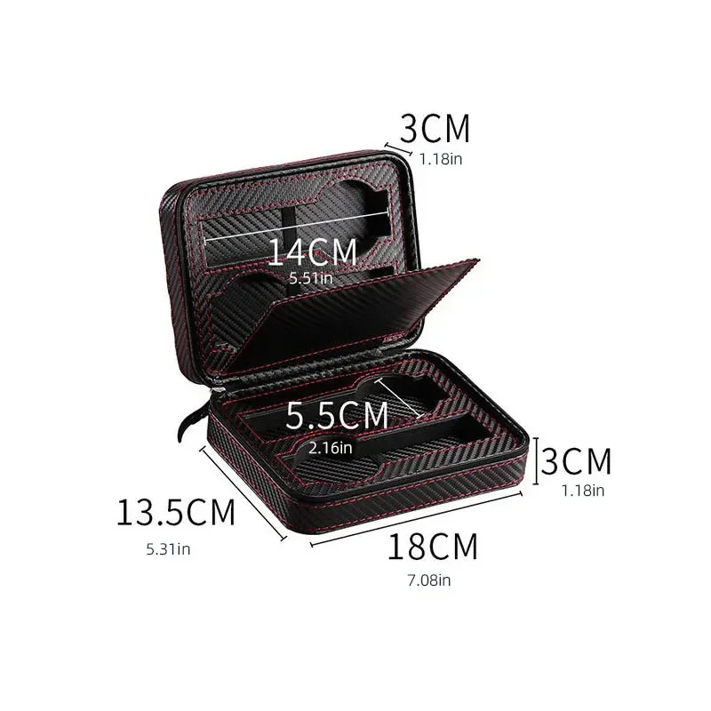 4-Slot Portable Watch Box Travel Case Storage Organizer