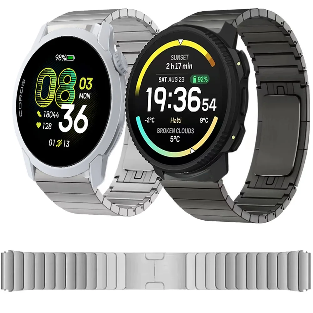 22mm Metal Strap For COROS PACE 4/Pro/3 APEX 4 42mm Stainless Steel Watchband For Suunto Vertical 2-1/Run/Ocean/CMF Watch 3 Pro