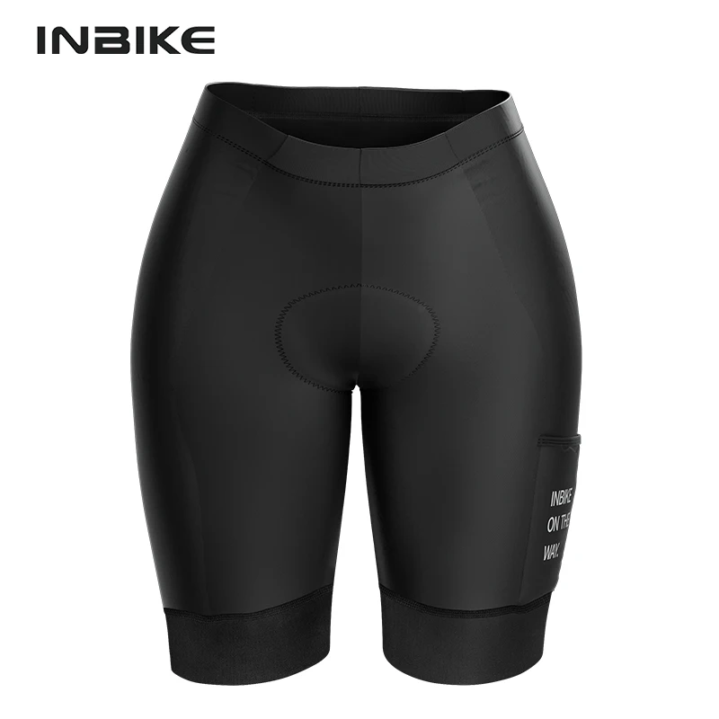 Inbike Damen Fahrrads horts gepolsterte 3D-Rad-Kurzhose zum Fahren von Rennrad-Shorts Strumpfhosen mit Seiten taschen Fahrrad bekleidung