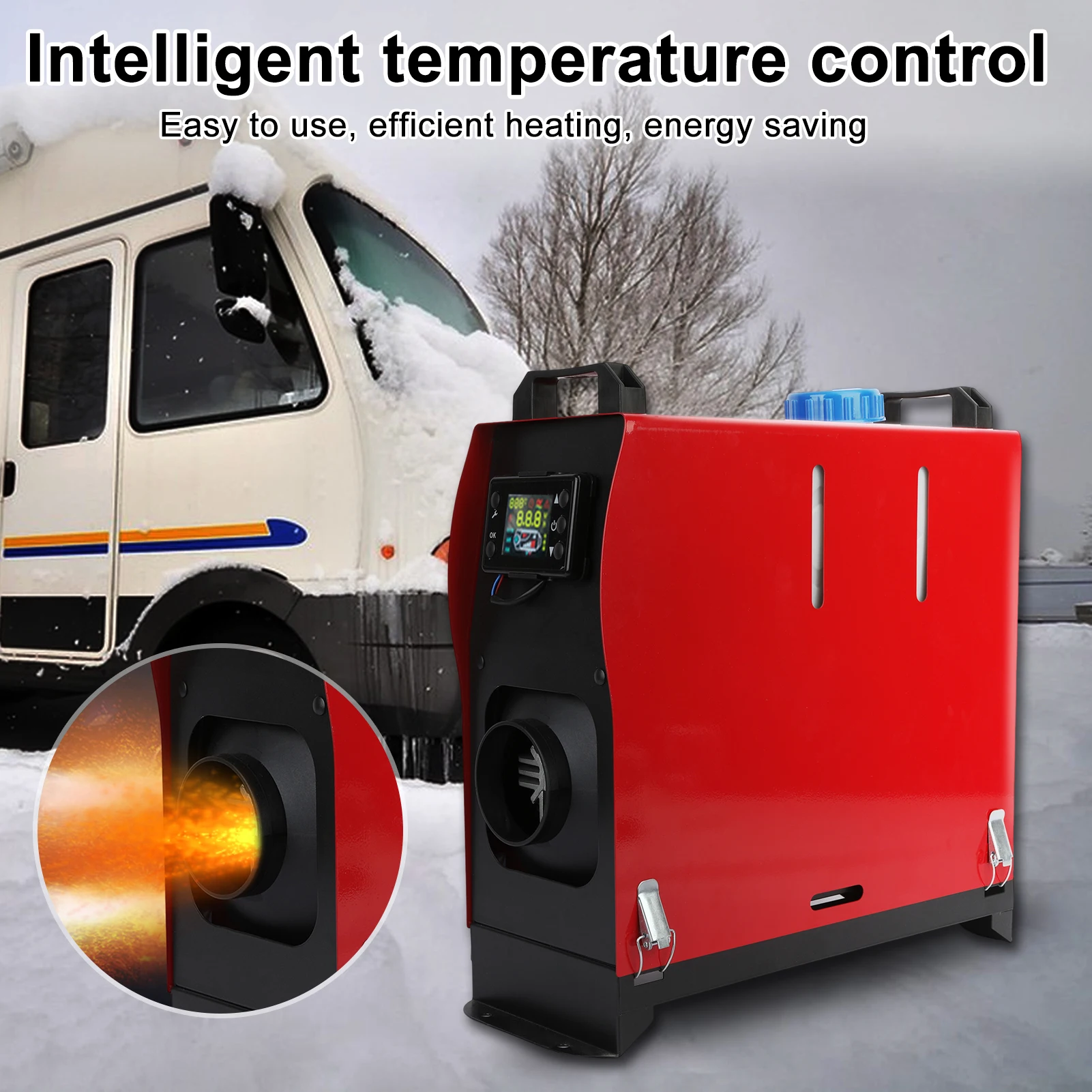 8KW Diesel Air Heater 12V/24V All in One Car Heater with Silencer Remote Control for Car Truck Boat RV Parking Diesel Heater